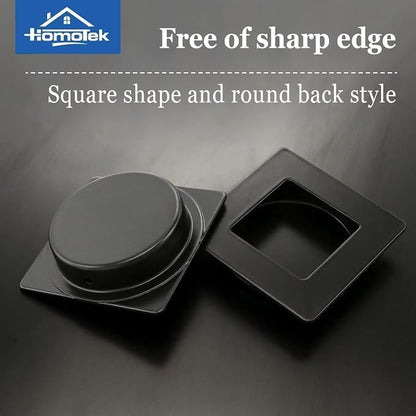 HOMOTEK 2-3/4 Inch Square Recessed Sliding Closet Door Finger Pulls, Inner Dia - Image 5