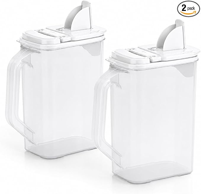 Cereal Containers Storage, Airtight 4 Quart Plastic Pantry Containers by Unknown