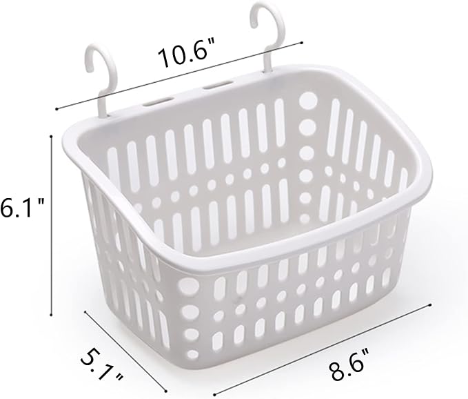 3PCS Plastic Hanging Baskets for Shower, Hanging Basket Organizer - Image 2