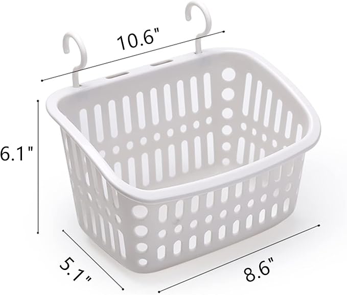 5PCS Plastic Hanging Baskets for Shower, Hanging Basket Organizer - Image 2