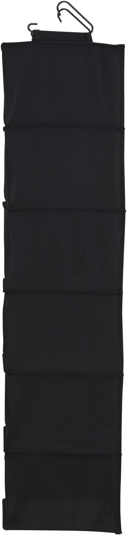 Household Essentials Black 6 Shelf Hanging Closet Organizer Shelf - Image 5