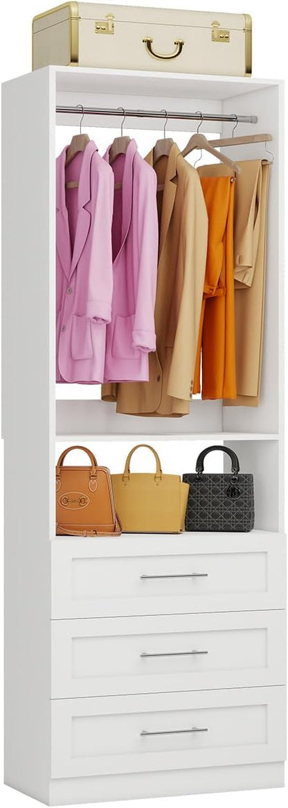 Closet System with 3 Drawers, 2FT-5FT Customizable Closet Organizer System with - Image 9