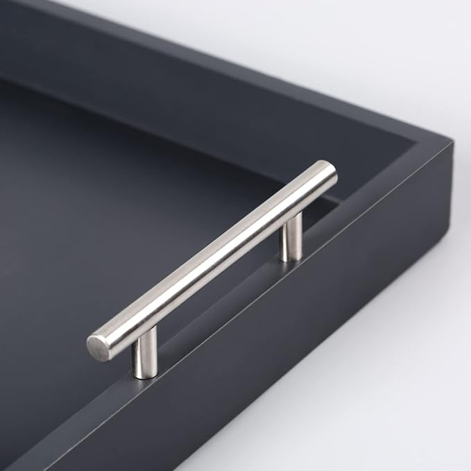 Serving Tray 16.5“X 13“Deluxe Wooden Ottoman Tray - Image 6