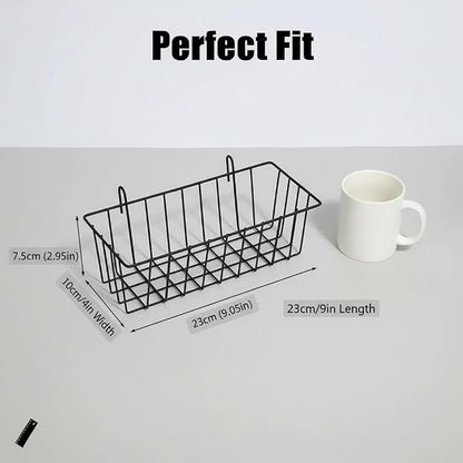 10 PCS Grid Wall Baskets and Bins, No Drilling Small Hook Basket Set - Image 5