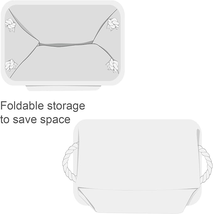 TheWarmHome Fabric Storage Bin, Large 1 Pack 15.7L*11.8W*8.3H Storage Basket - Image 7