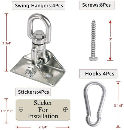 Heavy Duty Swing Hangers for Wooden Sets 2000 LB Capacity Hammock Hanger 360 - Image 5
