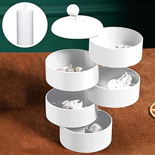 Jewelry Storage5-layer 360° Rotating Box Tower Stud Organizer Large Ring - Image 6