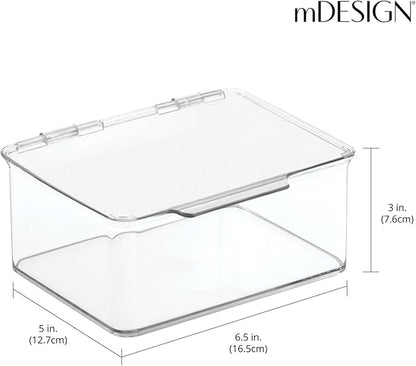 mDesign Plastic Playroom/Gaming Storage Organizer Box Containers, Hinged Lid - Image 3