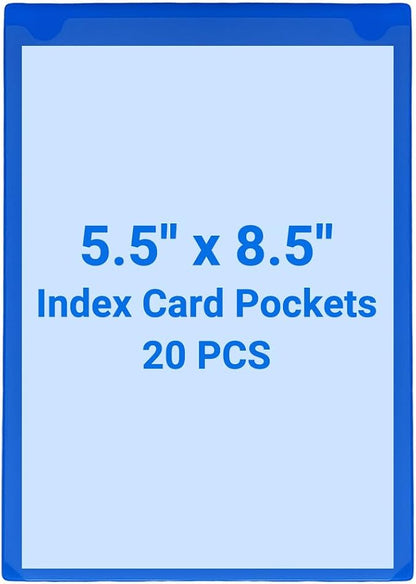 20 PCS Clear Self Adhesive Plastic Label Pockets, Top Loading Business & by Kvatr-X