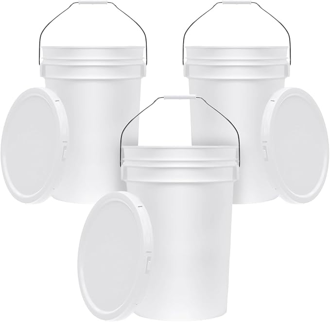 6.5-Gallon White Bucket Pail Container by Wholesalehome