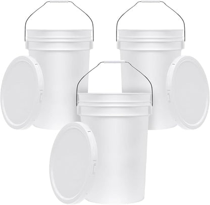 6.5-Gallon White Bucket Pail Container by Wholesalehome