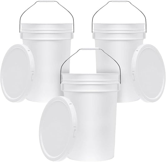 6.5-Gallon White Bucket Pail Container by Wholesalehome