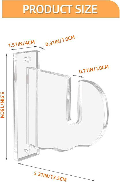 BiJun Skateboard Wall Mount, Snowboard Wall Mount Display, Acrylic Horizontal - Image 5
