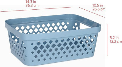 Glad Plastic Storage Basket Set, Value Pack of 6 | Open Storage Bins - Image 5