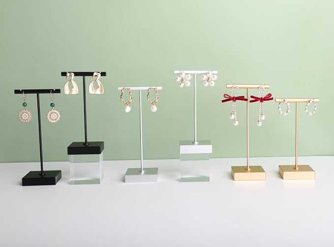 GemeShou 2pcs metal earring holder, mini hangers - Image 2
