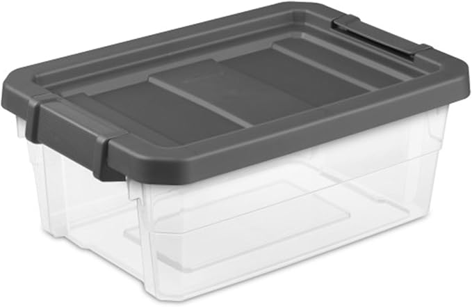 Sterilite 6-Pack Modular Stacker Box, Durable Clear Plastic Storage Bins - Image 2