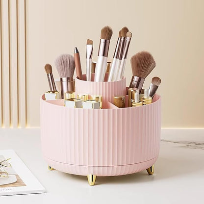 360 Degree Rotating Makeup Brush Holder Organizer Detachable Design 5 Slot Make by YZEASYPINK