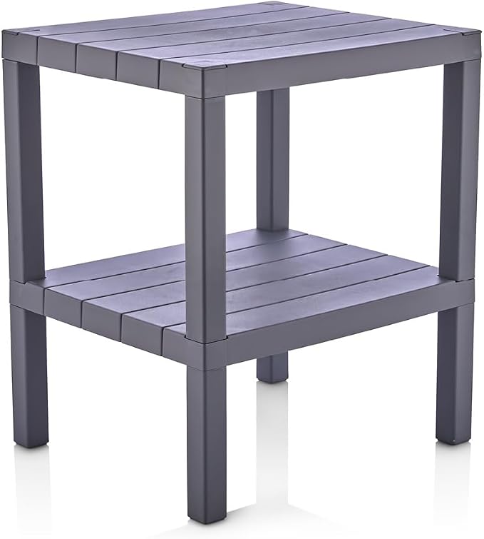 Honey-Can-Do 2-Tier Plastic Storage Shelf, Freestanding, closet or office - Image 3
