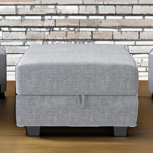 HONBAY Square Ottoman Module for Modular Sofa Couch, Square Ottoman - Image 2