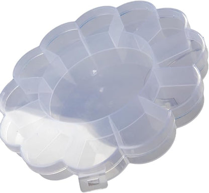 Craft County Plastic Floral Pattern Flip Top 12 Compartment Bead Organizer - Image 3