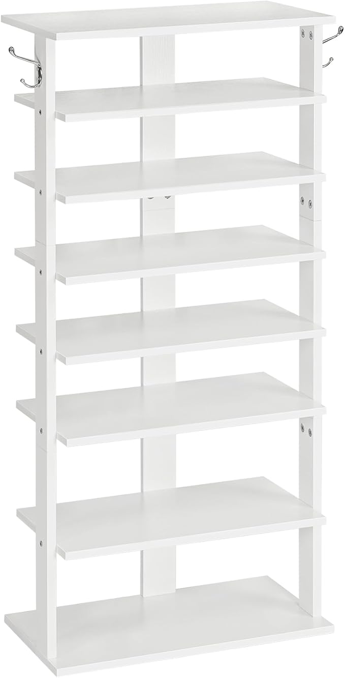 HOOBRO Vertical Shoe Rack, 8 Tier Wooden Shoe Storage Organizer by HOOBRO