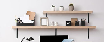 8 Pack L20 x H 12" Black Heavy Duty Shelf Brackets - Image 8