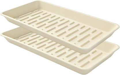 2 Pack Plastic Plant Tray Saucer Rectangular 24 Inch, Plant Trays Saucers by Afrine