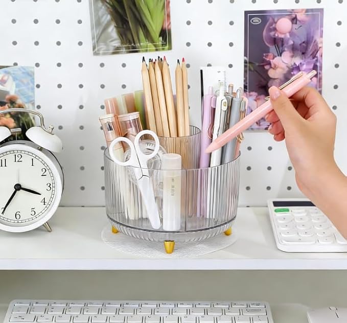 360 Degree Rotating Desktop Organizer, Makeup Brushes, Desktop Stationery - Image 8