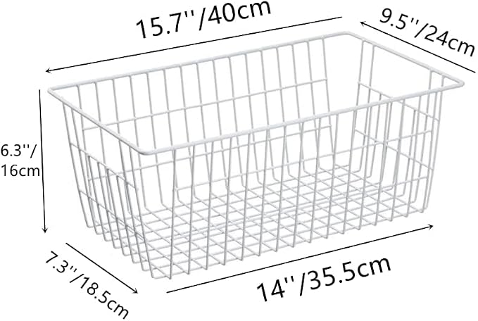 Slideep Freezer Baskets Farmhouse Organizer Storage Basket - Image 8