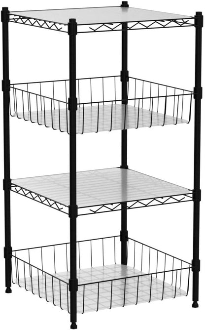 CAPHAUS NSF Wire Shelving Unit w/Baskets & Liner, Storage Rack Corner Shelves - Image 5