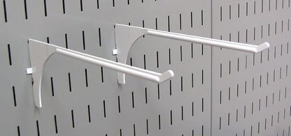Wall Control 2-Piece White Metal Pegboard Hook, Extended Reach, 3.5x0.5x9in by Wall+Control