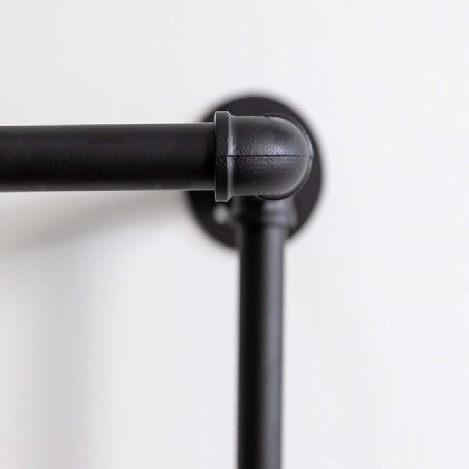 Clothes Rack, Industrial Wall Pipe Clothing Rack - Image 5