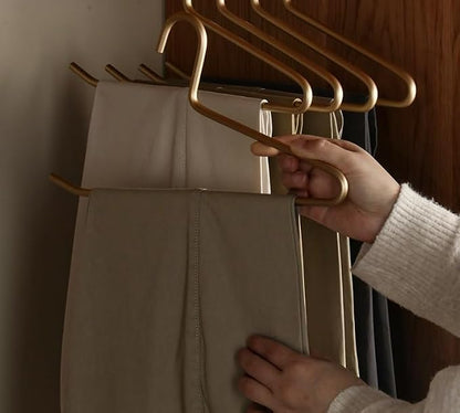 Premium Matte Gold Aluminum Pants Hanger 10 Pack, 13.7” Extra Smooth & Durable - Image 4