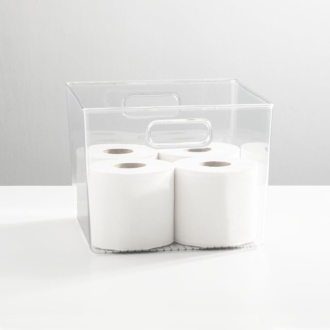 mDesign Plastic Modern Storage Organizer Bin Basket - Image 2