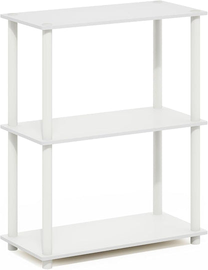 Furinno Turn-N-Tube Storage Shelves, 3-Tier Book Shelf, Corner Shelf, Toolless - Image 5