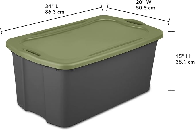 30 Gallon Plastic Storage Bin – Full-Grip Handles, Easy-Carry Stackable Heavy - Image 5