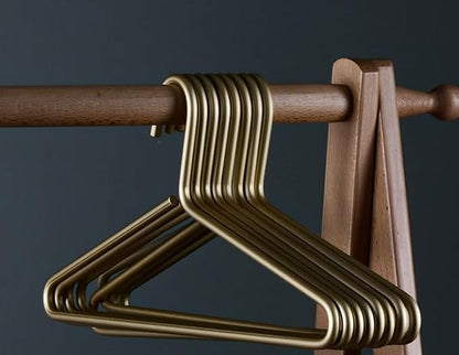 Premium Matte Gold Aluminum Coat Hangers 10 Piece Set, 16.5” Extra Smooth & - Image 3