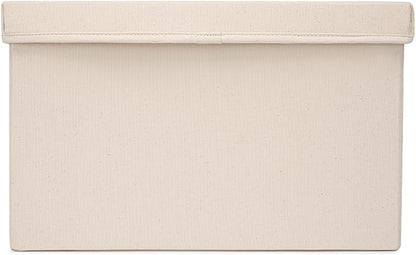 Foldable Storage Bins with Lids Cotton Canvas Rectangular Storage Box Ideal - Image 8