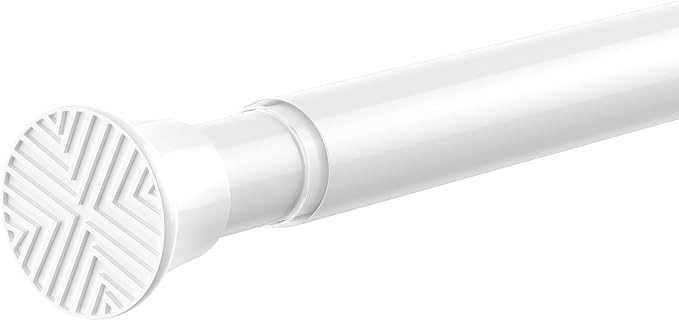 1PCS White Shower Curtain Rod 30-76 Inch, Tension Curtain Rods No Drilling | by SISELBATensionCurtainRod