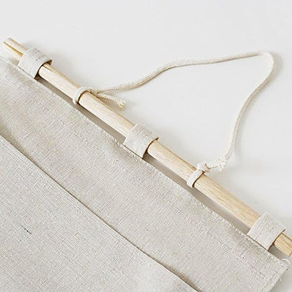 Co-link Linen/Cotton Fabric Wall Door Cloth Hanging Storage Pockets Books - Image 6