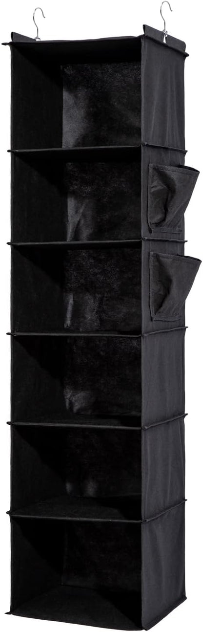 6-Shelf Hanging Closet Organizer and Storage, Collapsible Hanging Shelves by WelcometoYRCBEHFU