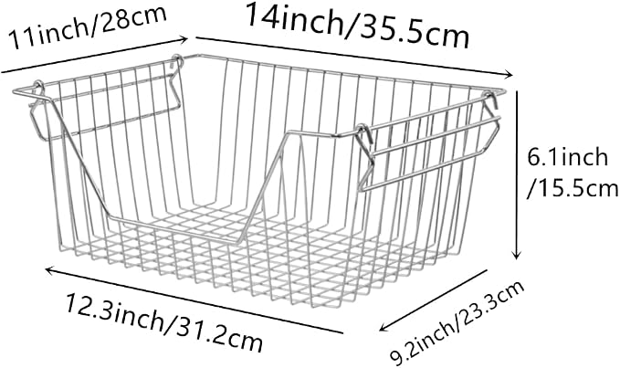 Stackable Wire Metal Baskets Storage Bins Fruit Vegetable Organization Pantry - Image 7