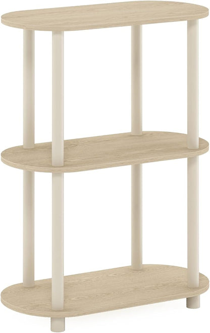Furinno Turn-N-Tube No Tools 3-Tier Modern Oval Side Display Rack, Bauhaus - Image 6