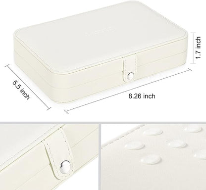 LANDICI Small Jewelry Box for Women Girls, PU Leather Travel Jewelry Case - Image 6
