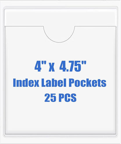 Origin-Joy 25 PCS Self-Adhesive Index Label Pockets by Origin-Joy