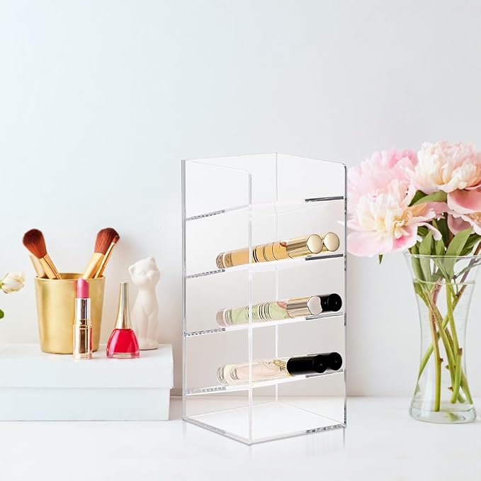 ELLDOO Rollerball Perfume Organizer, 5 Compartment Clear Acrylic Perfume - Image 7