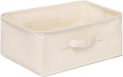 Foldable Storage Bins with Lids Cotton Canvas Rectangular Storage Box Ideal - Image 6