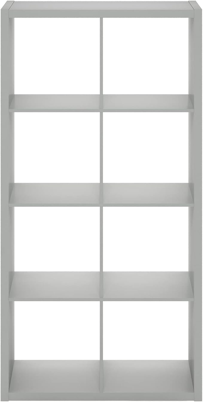 Furinno Cubicle Open Back Decorative Cube Storage Organizer, Light Grey | 14.6" - Image 11