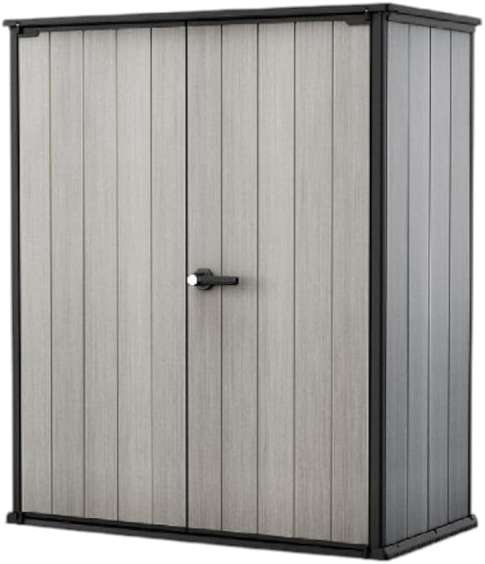 Keter Premier Tall 4.6x5.6 ft Resin Outdoor Storage Shed, Backyard Garden Shed by Unknown