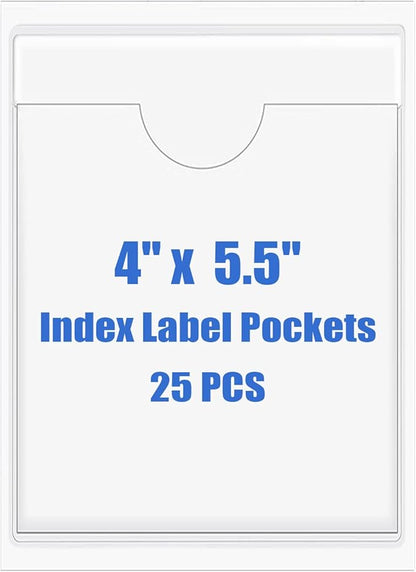 Origin-Joy 25 PCS Self-Adhesive Index Label Pockets by Origin-Joy
